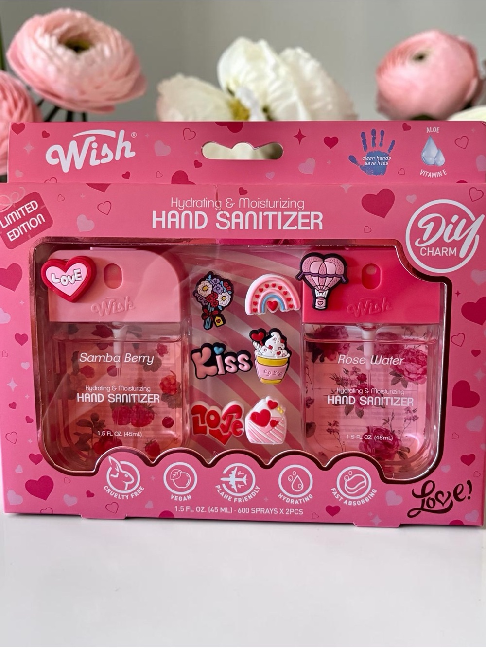 💎 Wish Hydrating Moisturizing Hand Sanitizer Gift Set Samba Berry & Rose Water